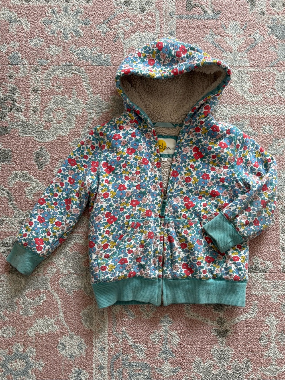 Mini Boden Borg Zip Up Hoodie